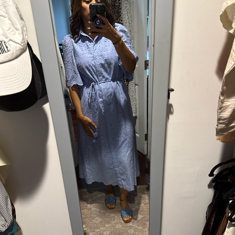 H&M Blue Eyelet Dress